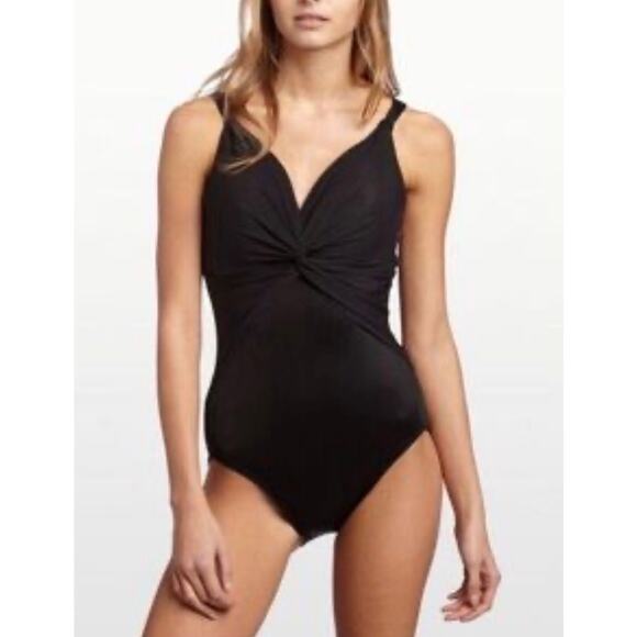 Miraclesuit Pandora Black One Piece Women's 12DD Swimsuit Mature - Picture 1 of 11